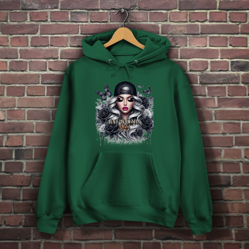 Love Yourself First Hoodie Damen