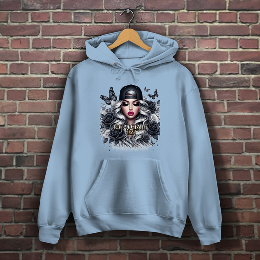 Love Yourself First Hoodie Damen